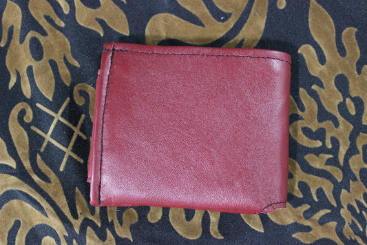 Classic Men's Wallet in Burgundy Leather - view 2