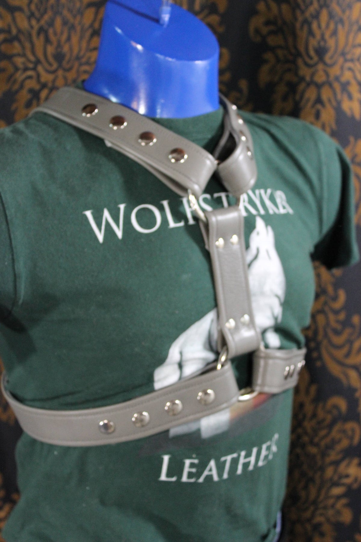 Classic Gray Extended X Harness, Soft Leather Strapping - view 5