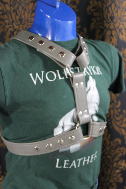 Classic Gray Extended X Harness, Soft Leather Strapping - view 5
