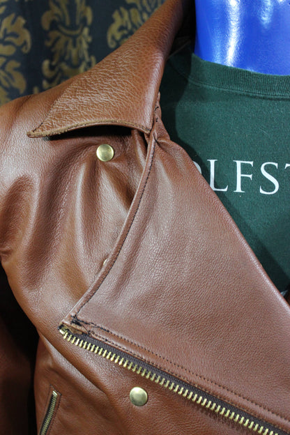 Our Biker Jacket in Cognac - view 5