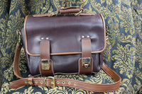 PACKMASTER - Plum Pull-Up Messenger Bag *Limited Edition* - front view