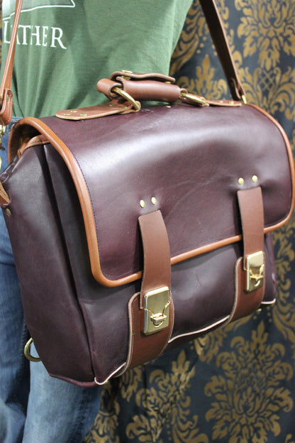 PACKMASTER - Plum Pull-Up Messenger Bag *Limited Edition* - view 4
