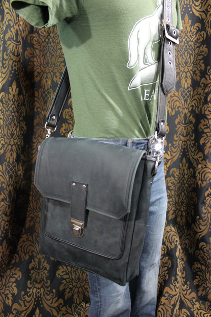 Leather Courier Bag - front view