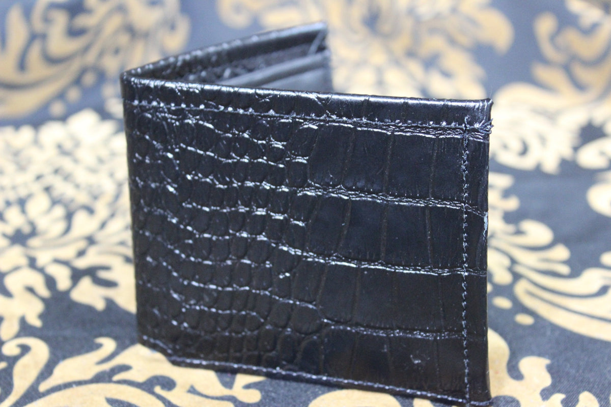 Slimline Crocodile Print Wallet - view 2