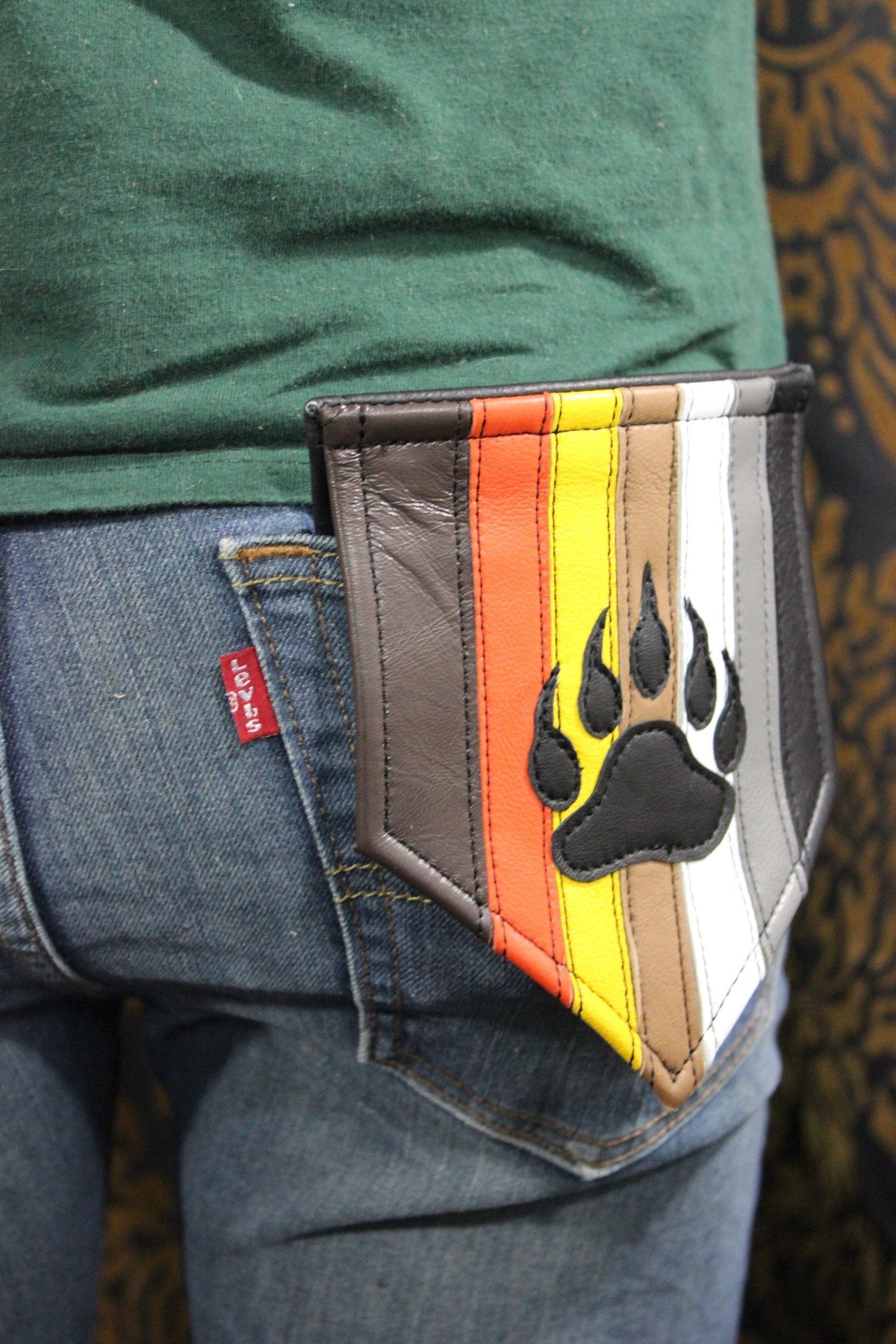 Bear Pride Leather Pocket Flag - view 2