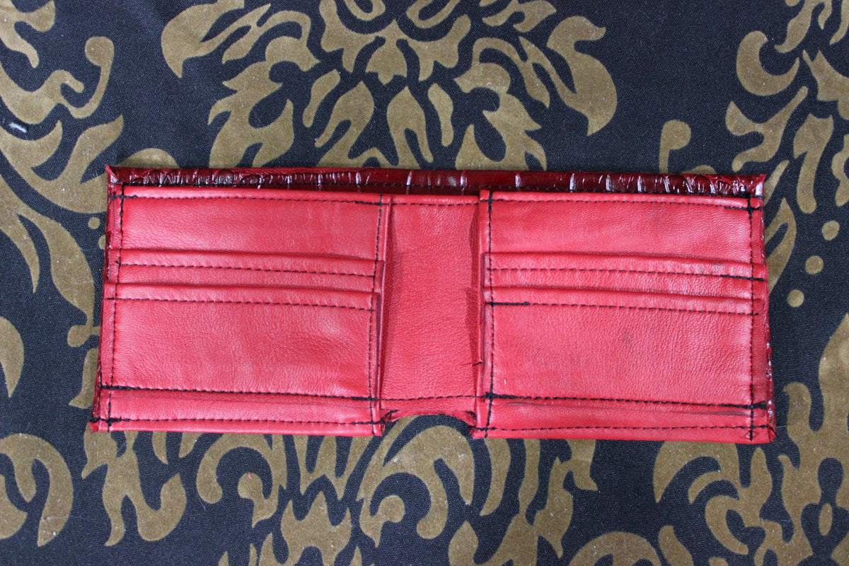 Slimline Crocodile Print Wallet - view 3