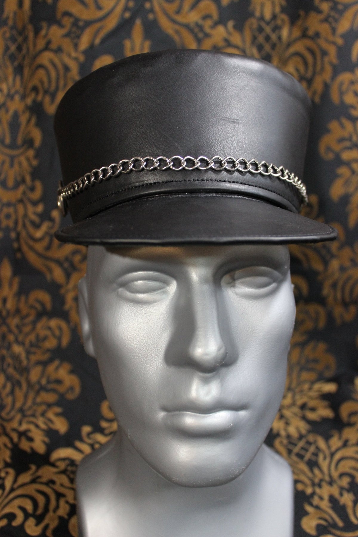 European style Kepi hat in black leather - view 5