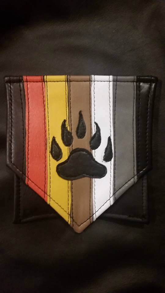 Bear Pride Leather Pocket Flag - view 3