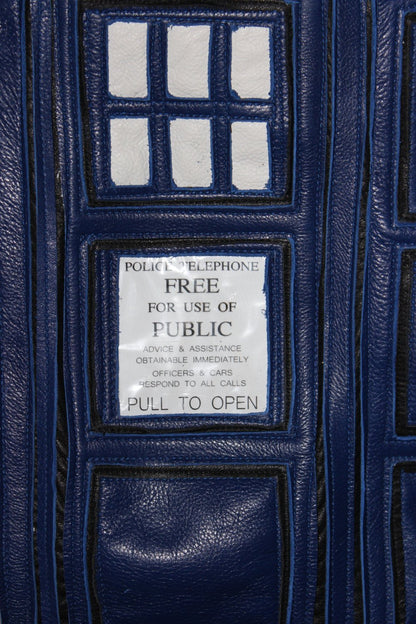Leather Tardis Stocking - HUGE, Handmade! - view 3