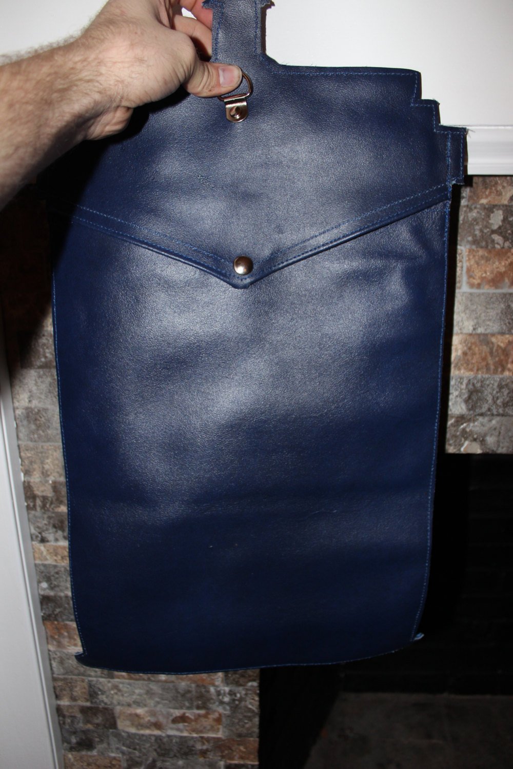 Leather Tardis Stocking - HUGE, Handmade! - view 5