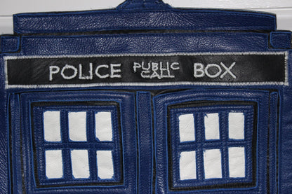 Leather Tardis Stocking - HUGE, Handmade! - view 2