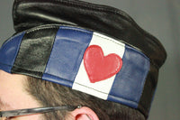 Leather Pride Leather Garrison Cap - front view