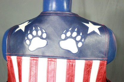 Wolfstryker's American Bear © Western Style Vest - front view