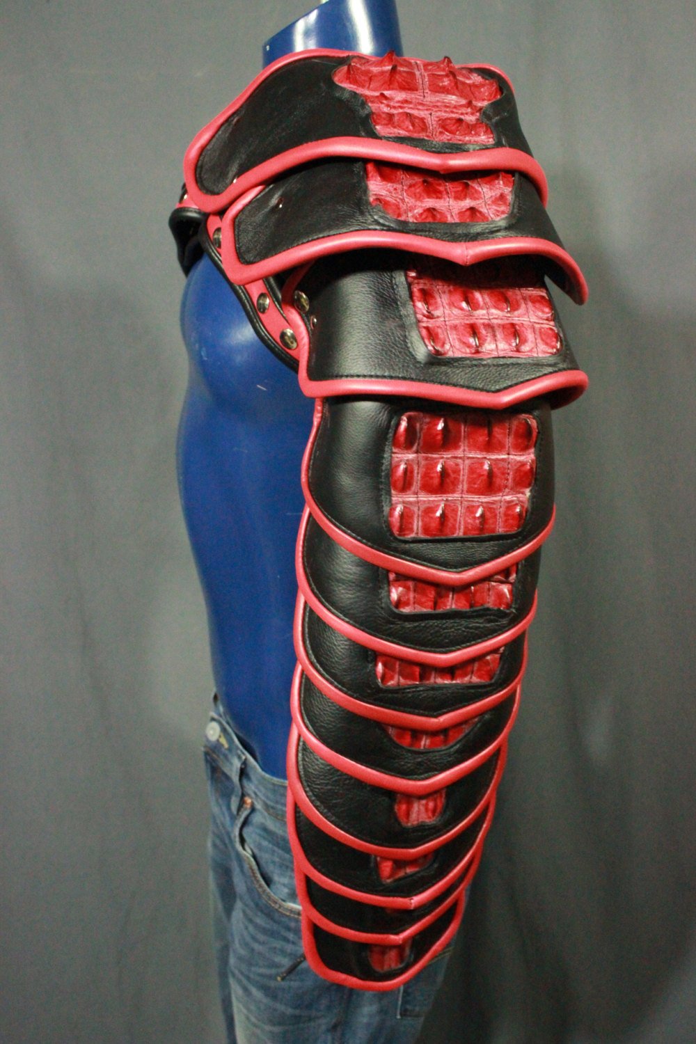 Arm Armor in Red and Black - view 5