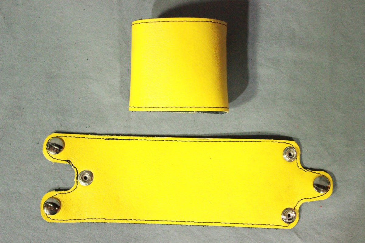 SPECIAL DEAL! Buy two tri-point YELLOW cuffs and save! - front view