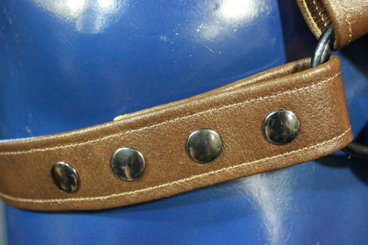 Brown Leather X-Harness, Gunmetal Hardware - view 4