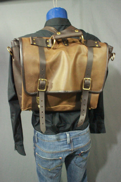 Our Finest Messenger bag! Stone OIL Tanned Leather Hand Made to Last a Lifetime! English Cognac! - view 3