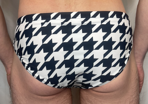 CTS Black + White Houndstooth Swim Brief