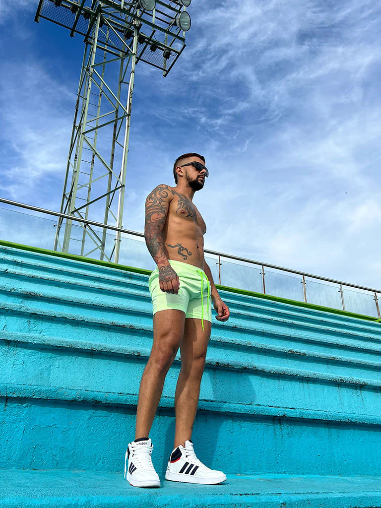 Battysta Lime Shorts | MEN SHORTS | BATTYSTA | OUTFAIR | OUTFAIR