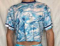 CTS Watermarble Crop- Blue