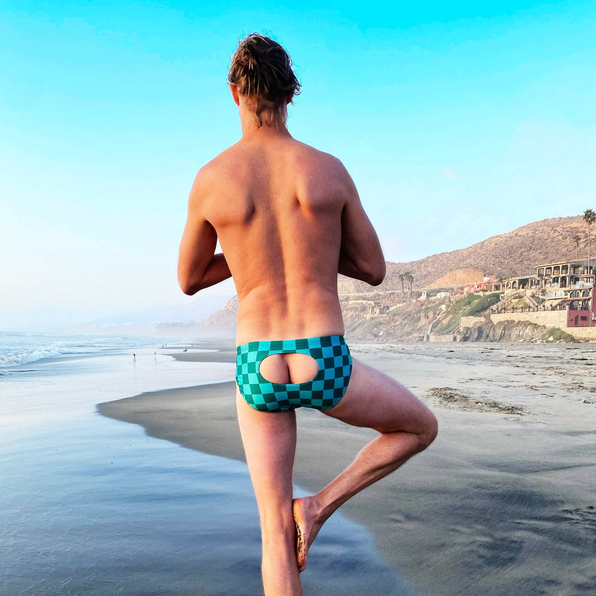 Checkerboard Open Window Swimsuit - view 2