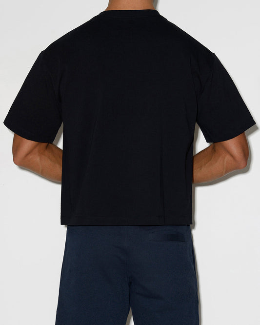 Mid Weight Cropped Boxy T-Shirt Black - view 2