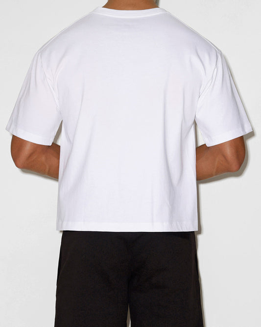 Mid Weight Cropped Boxy T-Shirt White - view 2