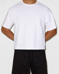 Mid Weight Cropped Boxy T-Shirt White