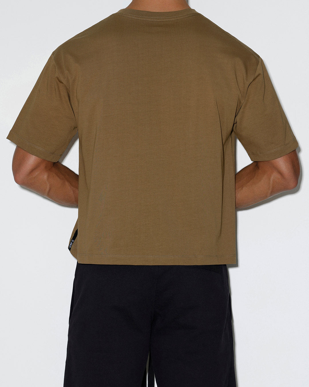 Mid Weight Cropped Boxy T-Shirt Dark Nude - view 2