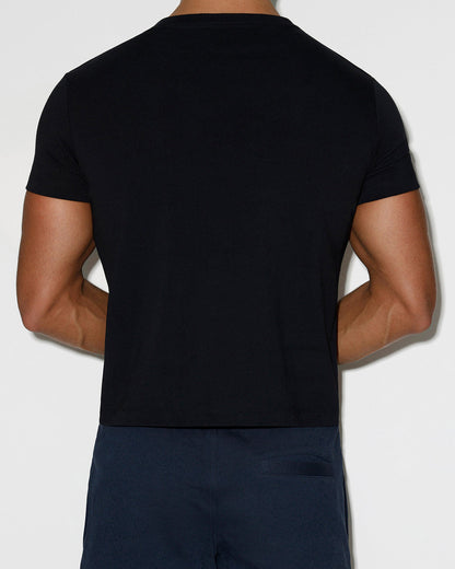 Mid Weight Cropped Fitted T-Shirt Black - view 3