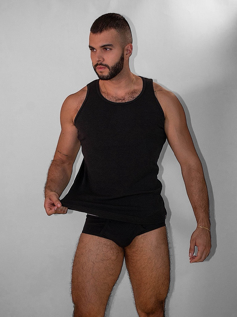 Black Tank Top | MEN TANK TOP | BATTYSTA | OUTFAIR | OUTFAIR