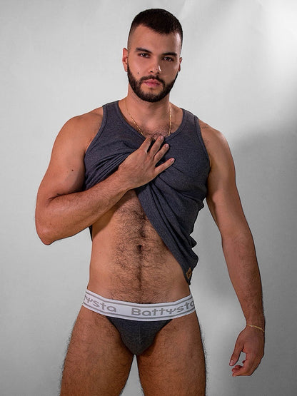 Grey Tank Top | MEN TANK TOP | BATTYSTA | OUTFAIR | OUTFAIR
