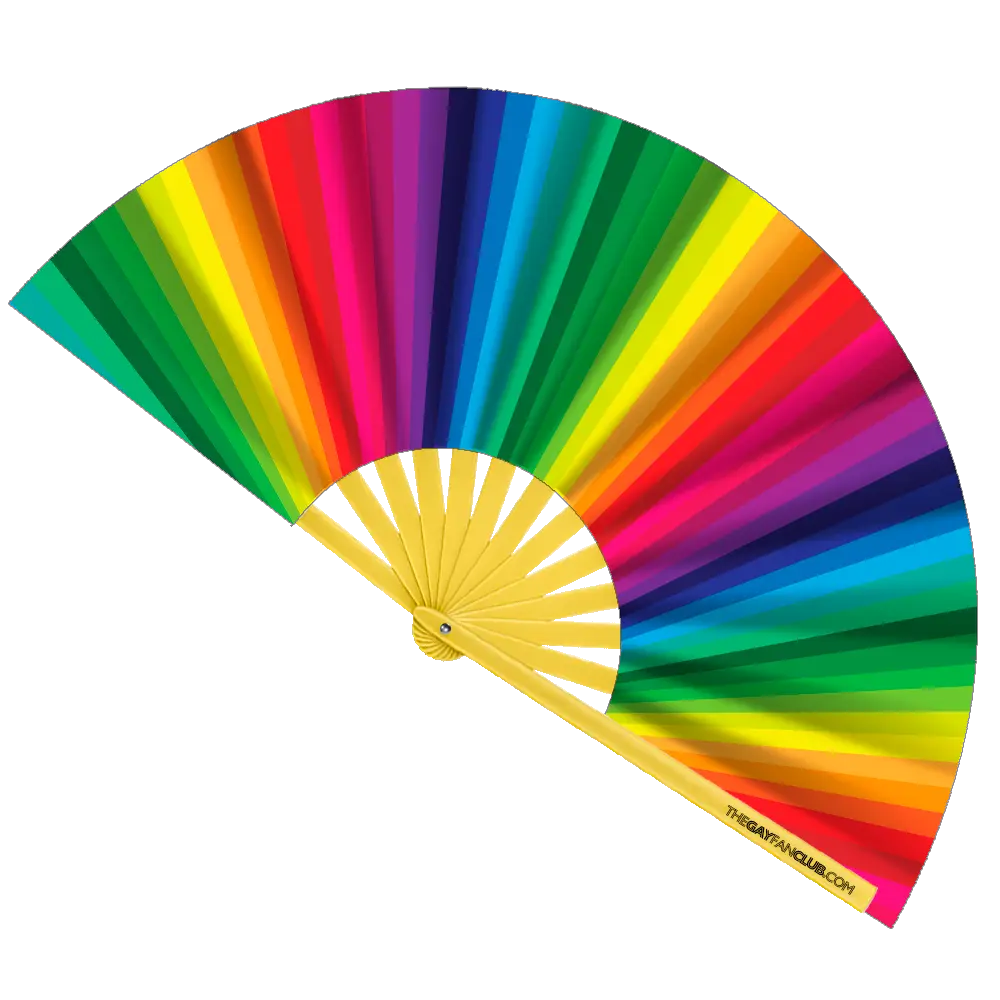 Rainbow Pride Bamboo Folding Fan