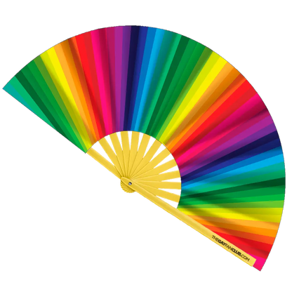 Rainbow Pride Bamboo Folding Fan