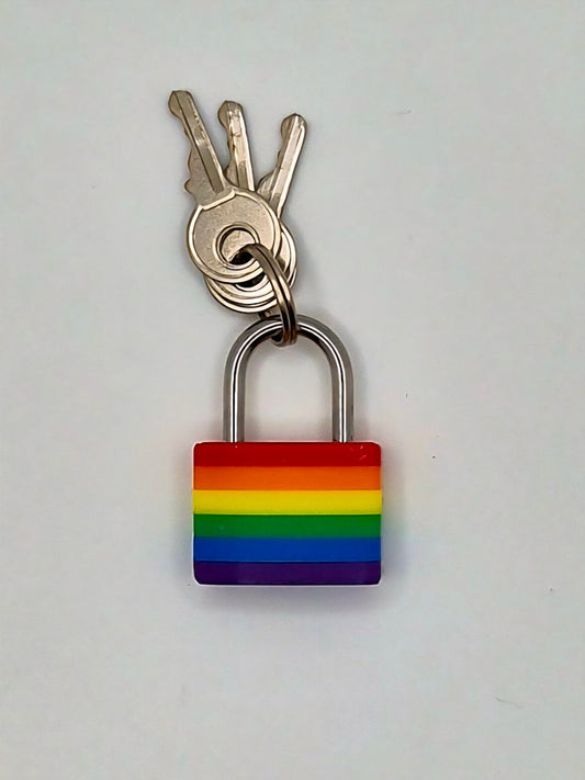 Small Padlock & Cover - Custom Kink Collar Lock, Keyed Alike Options, Glow & Pride Styles - view 2