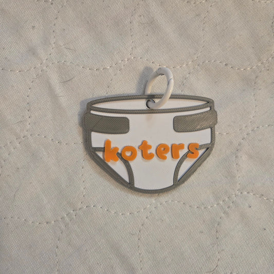 ABDL Diaper, Urinal Keychain / Bag Tag – Colorful Identity Bag Charm | MEN  | Pupifer's Kink Wonderland | OUTFAIR | OUTFAIR
