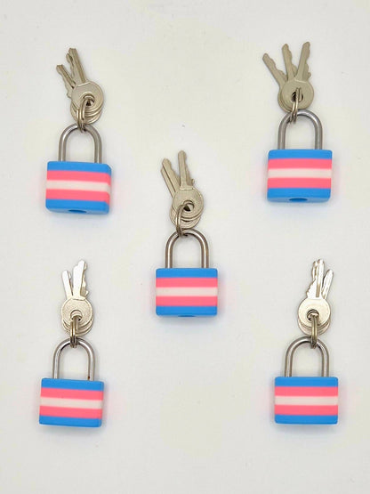 Small Padlock & Cover – Custom Kink Collar Lock, Keyed Alike Options, Glow & Pride Styles