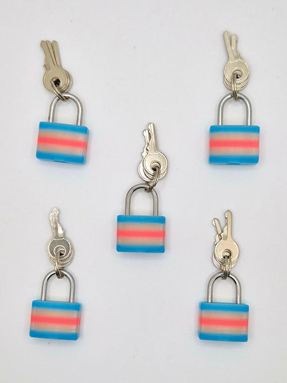 Small Padlock & Cover – Custom Kink Collar Lock, Keyed Alike Options, Glow & Pride Styles