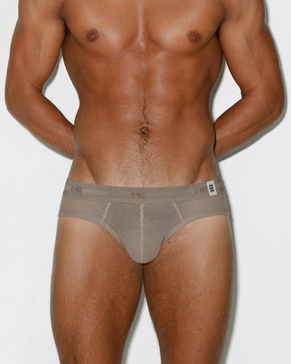 Rough Knit Low Rise Brief Sardinia Tan - front view