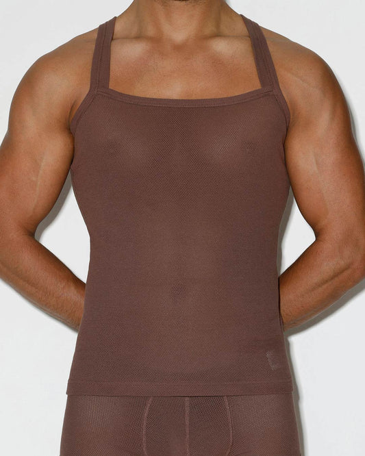 Rough Knit Tank Dutch Cocoa - view 2