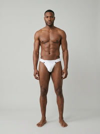 Snap Thong - White - worn view