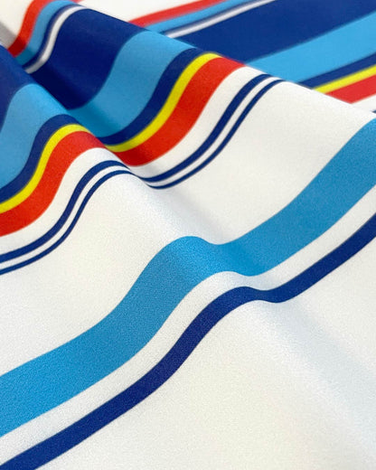 Swim Shorts Navy White Horizontal Stripes - view 7