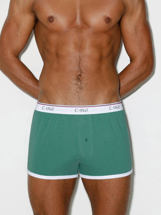 Throwback Runner Boxer Fern Green - front view