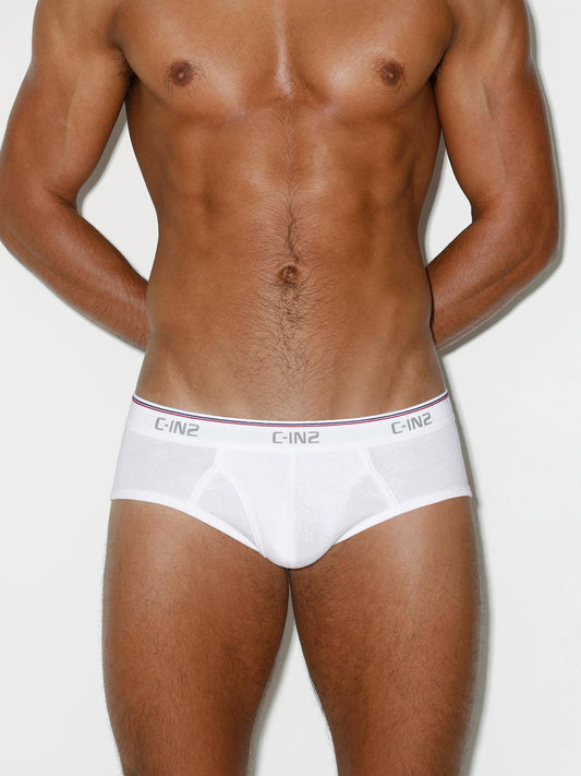 Throwback Fly Front Brief White - view 2