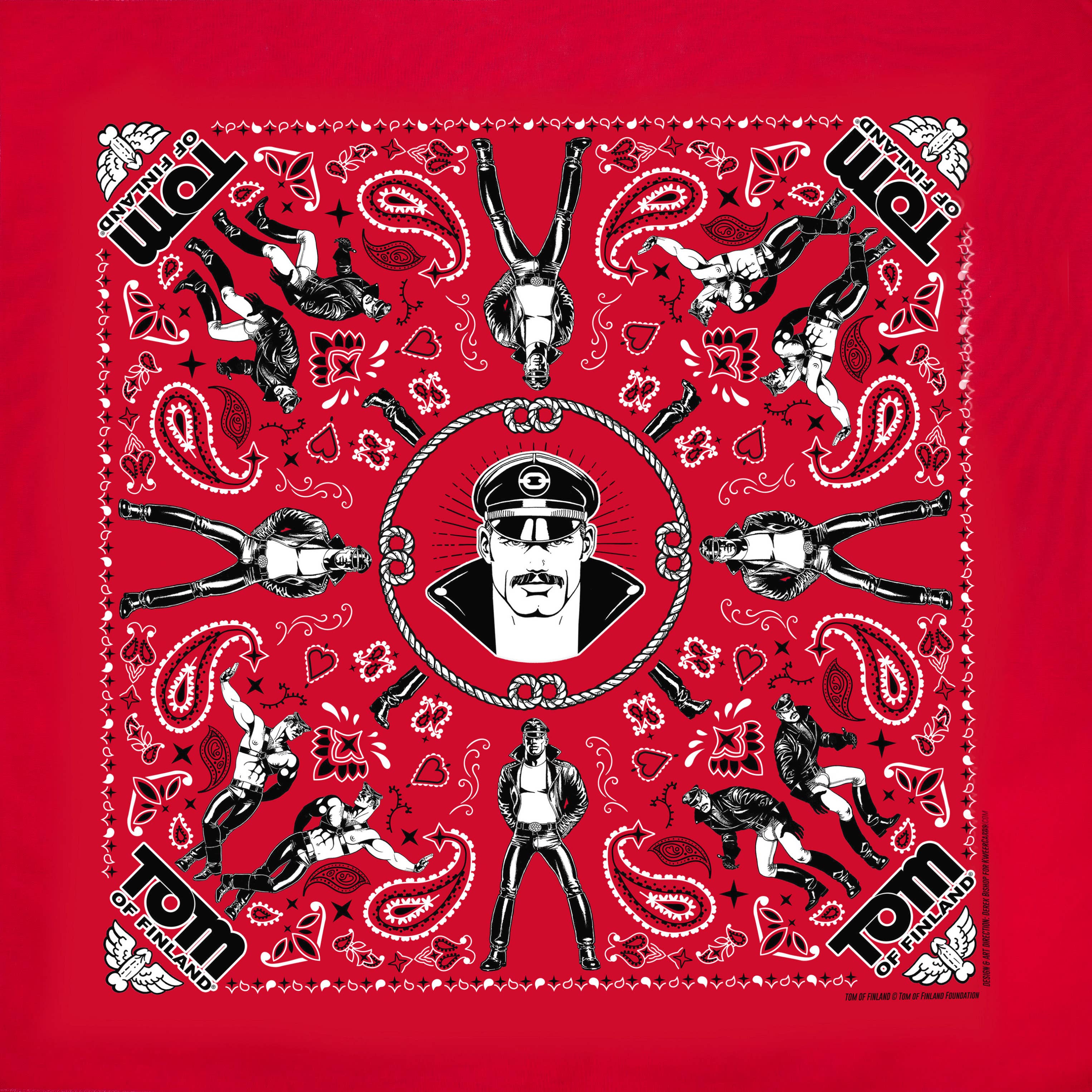 Red Tom of Finland Bandana | MEN ACCESSORIES | TOM OF FINLAND | OUTFAIR | OUTFAIR