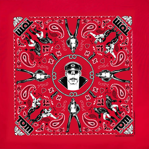 Red Tom of Finland Bandana | MEN ACCESSORIES | TOM OF FINLAND | OUTFAIR | OUTFAIR
