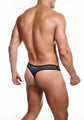 LEOPARD THONG BLACK