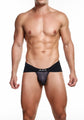 LEOPARD JOCKSTRAP BLACK