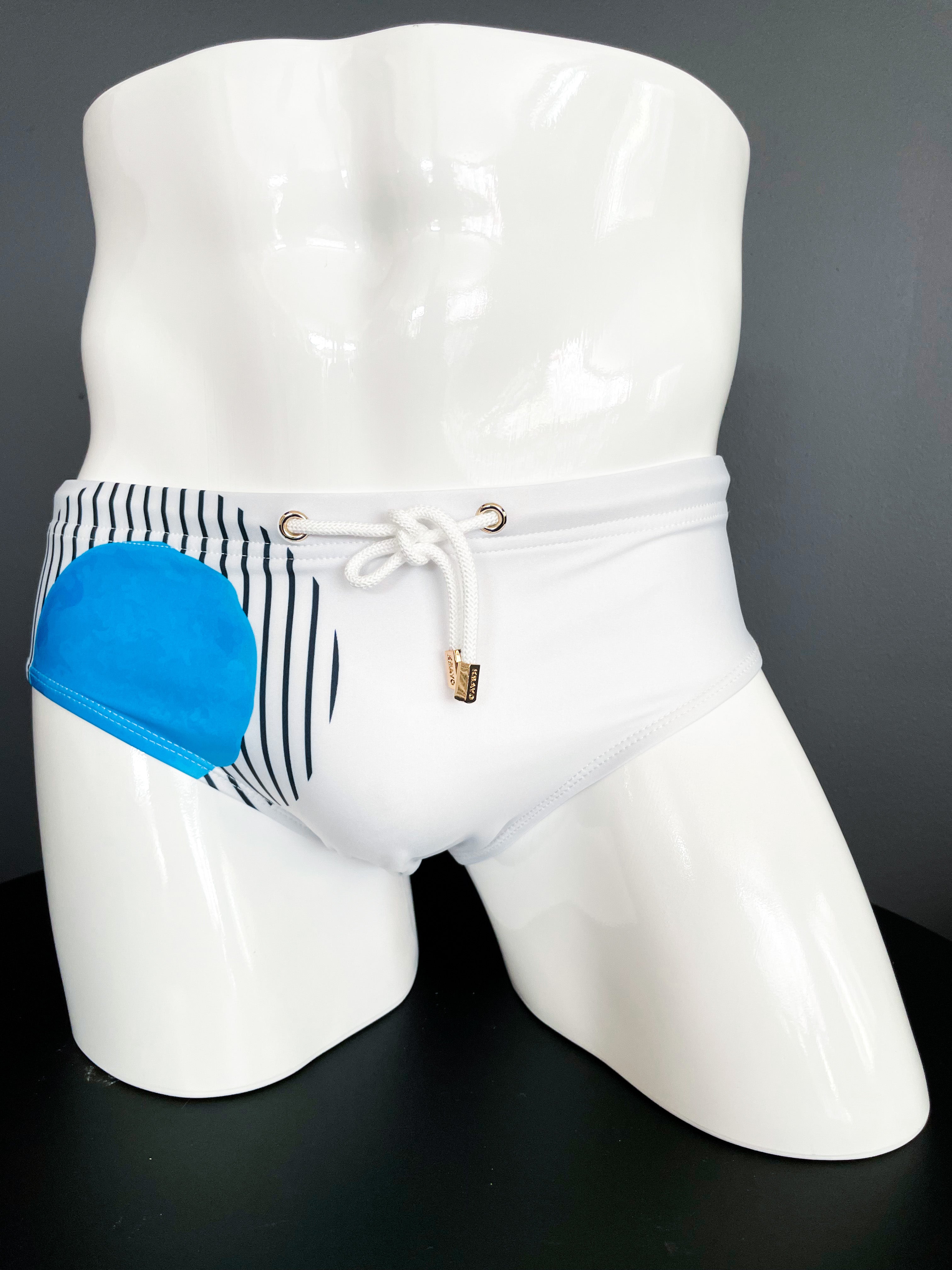 Art Basel Blue Briefs | MEN SWIMWEAR | KBAYO | OUTFAIR | OUTFAIR