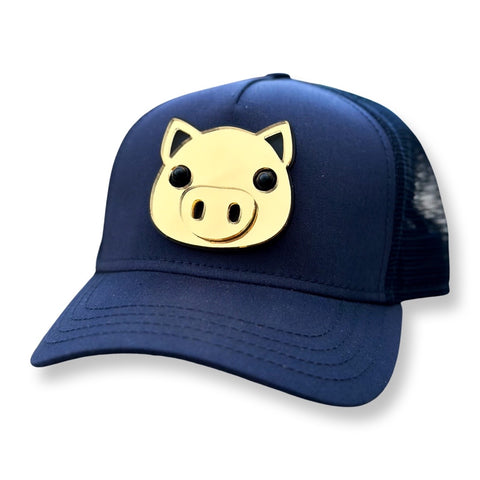 Mirror Pig Navy Hat | MEN ACCESSORIES | STRAPPING BOY NYC | OUTFAIR | OUTFAIR